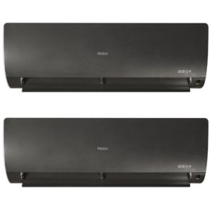 aire acondicionado equipo interior multisplit pared 2x1 Haier gama Flexis Plus modelo 25 y 35 en color negro